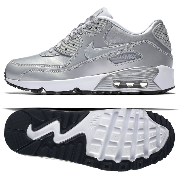 nike air max 90 black leather junior